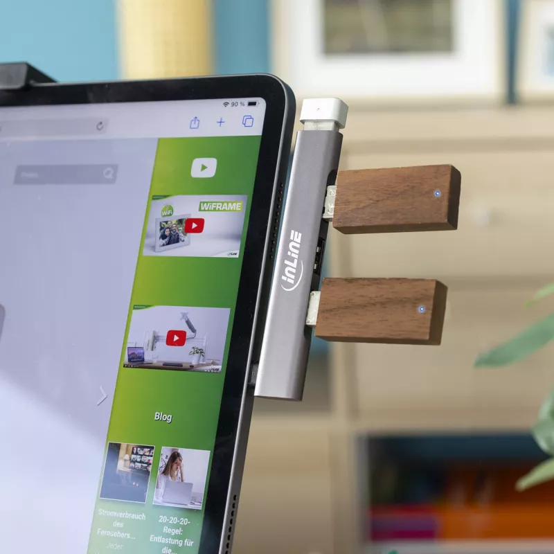 InLine õhuke USB-C jaotur, 4 pordiga, USB 3.0 + 3x USB 2.0, õhuke disain