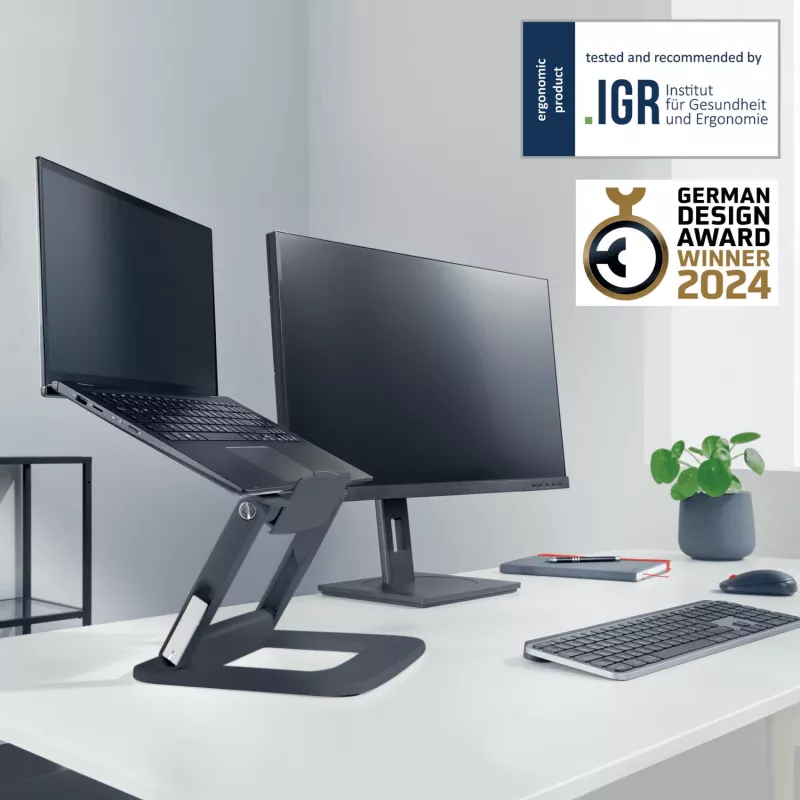 Leitz Ergo Adjustable Multi-Angle Laptop Stand, 80% recycled plastik