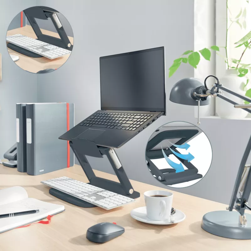 Leitz Ergo Adjustable Multi-Angle Laptop Stand, 80% recycled plastik