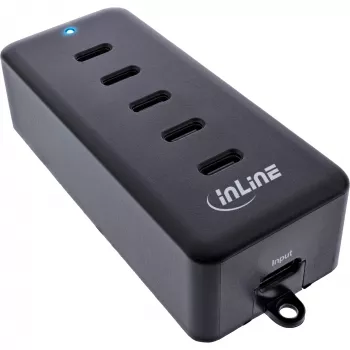 InLine USB-C pikendus 5-pordiline 100W siseruumide laadija universaalne ühilduvus