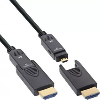 InLine HDMI AOC kaabel, ülikiire HDMI, 8K4K, eemaldatav pistik, 10 m