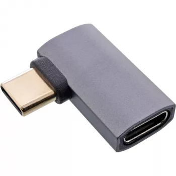 InLine USB4-adapter, USB-C isane/emane parem/vasak nurga all, alumiinium, hall