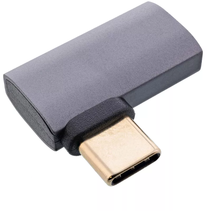 InLine USB4-adapter, USB-C isane/emane parem/vasak nurga all, alumiinium, hall