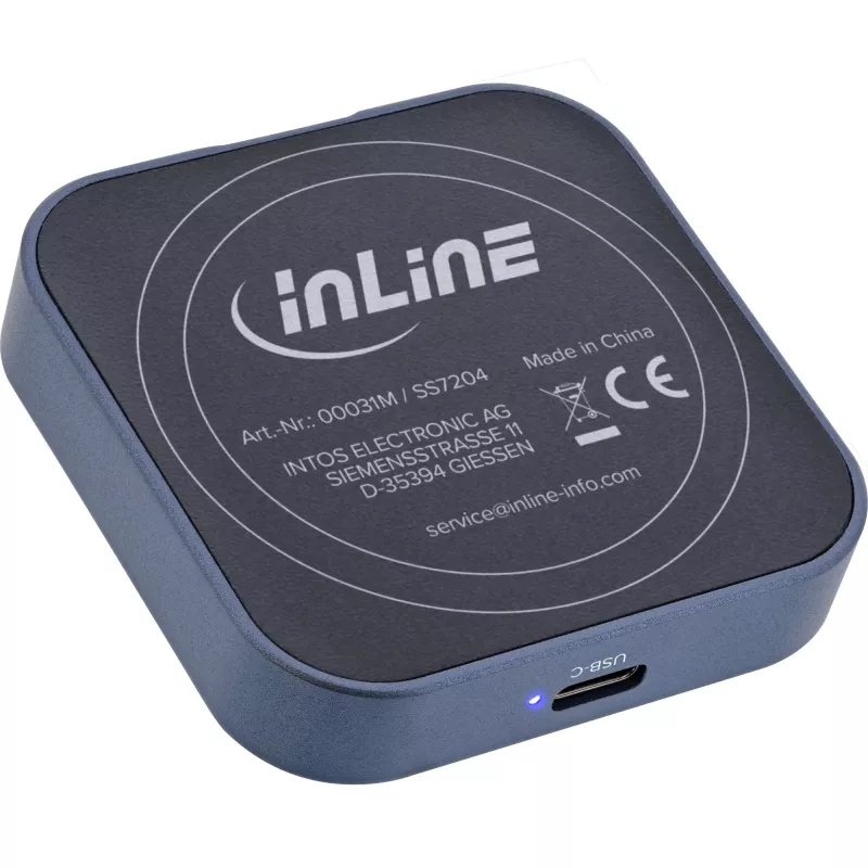 InLine Clip Case - Magnetiline USB-C korpus SATA III ja NVMe M.2 SSD-dele
