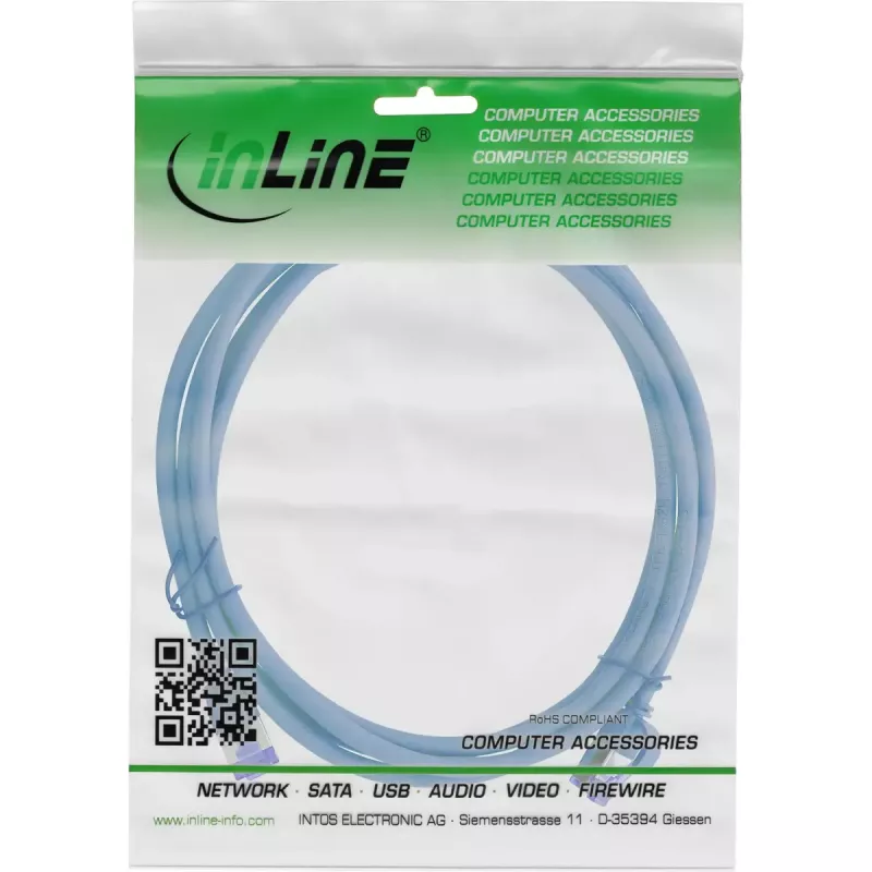 InLine 74930B võrgukaabel Sinine 30 m Cat6a S/FTP (S-STP)