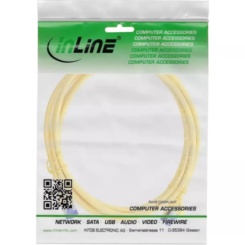 InLine 74933Y võrgukaabel Kollane 0.3 m Cat6a S/FTP (S-STP)