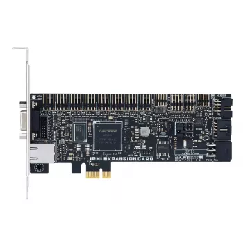 Laienduskaart ASUS IPMI EXPANSION CARD‑SI PCIe RJ-45 ja VGA-ga, Must/Hõbedane