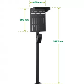 Stand InLine 59989C Elektrisõiduki laadimistarvikud Teras Must 400x200x1667mm