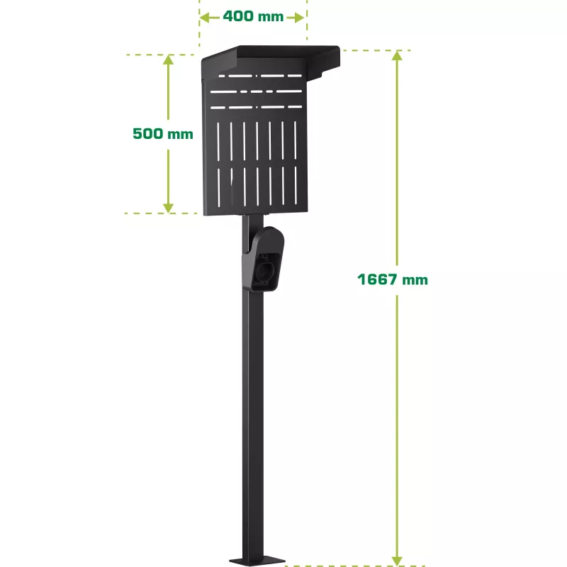 Stand InLine 59989C Elektrisõiduki laadimistarvikud Teras Must 400x200x1667mm