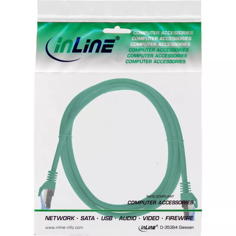 InLine 72614G võrgukaabel Roheline 1.5 m Cat6a S/FTP (S-STP)