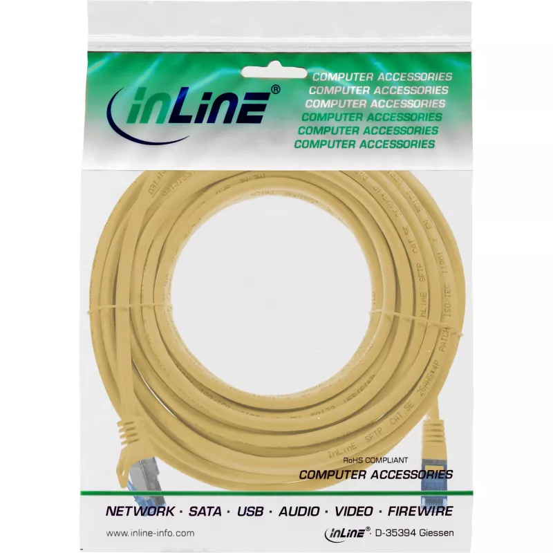 InLine 72607Y võrgukaabel Kollane 7.5 m Cat6a S/FTP (S-STP)
