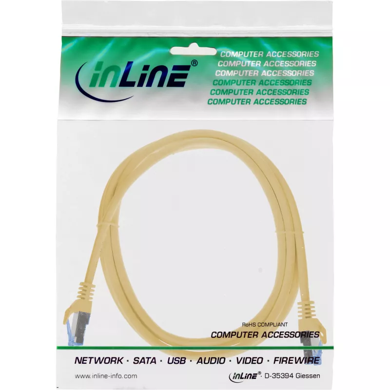 InLine 72633Y võrgukaabel Kollane 0.3 m Cat6a S/FTP (S-STP)