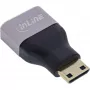InLine 17991C kaablisoolis adapter HDMI A Mini HDMI C Must, Hall
