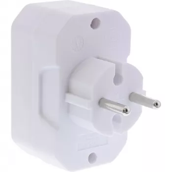 Toitepistiku adapter Type F Type C InLine 16471E valge