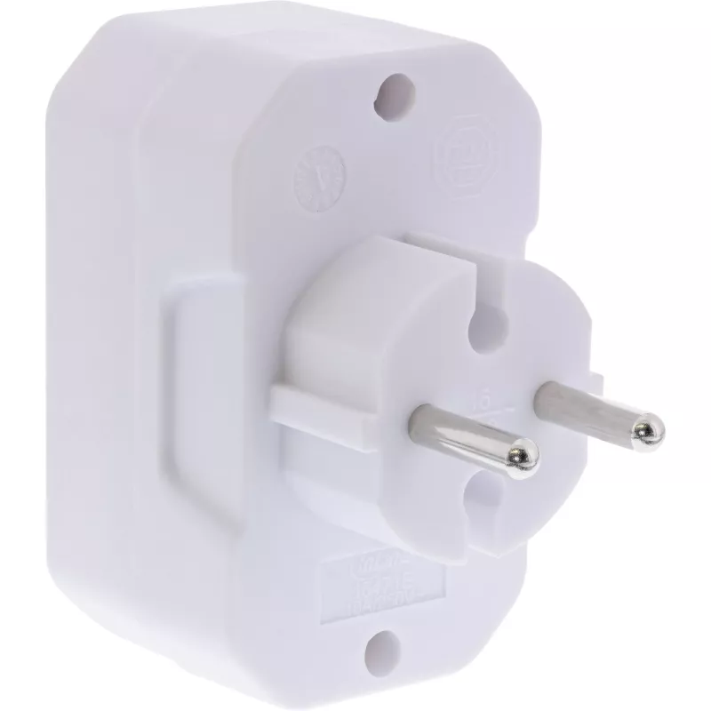 Toitepistiku adapter Type F Type C InLine 16471E valge