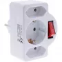 Toitepistikupesa adapter tüüp F InLine 16471C 2x tüüp C + tüüp F Valge