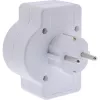 Toitepistikupesa adapter tüüp F InLine 16471C 2x tüüp C + tüüp F Valge