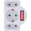 Toitepistikupesa adapter tüüp F InLine 16471C 2x tüüp C + tüüp F Valge