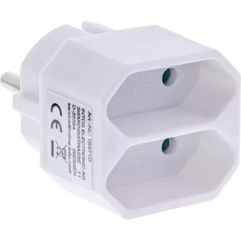 Toitepistiku adapter Type F Type C Europlug Valge InLine 16471D
