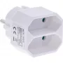 Toitepistiku adapter Type F Type C Europlug Valge InLine 16471D