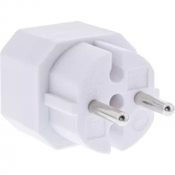 Toitepistiku adapter Type F Type C Europlug Valge InLine 16471D