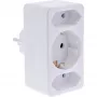 Pistikupesa adapter tüüp F InLine 16471B 2x tüüp C + tüüp F valge