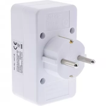 Pistikupesa adapter tüüp F InLine 16471B 2x tüüp C + tüüp F valge