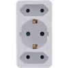 Pistikupesa adapter tüüp F InLine 16471B 2x tüüp C + tüüp F valge