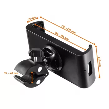 Passiivne hoidik Durable Tought Clamp XL mobiilarvutile mobiiltelefonile nutitelefonile tahvelarvutile UMPC-le must