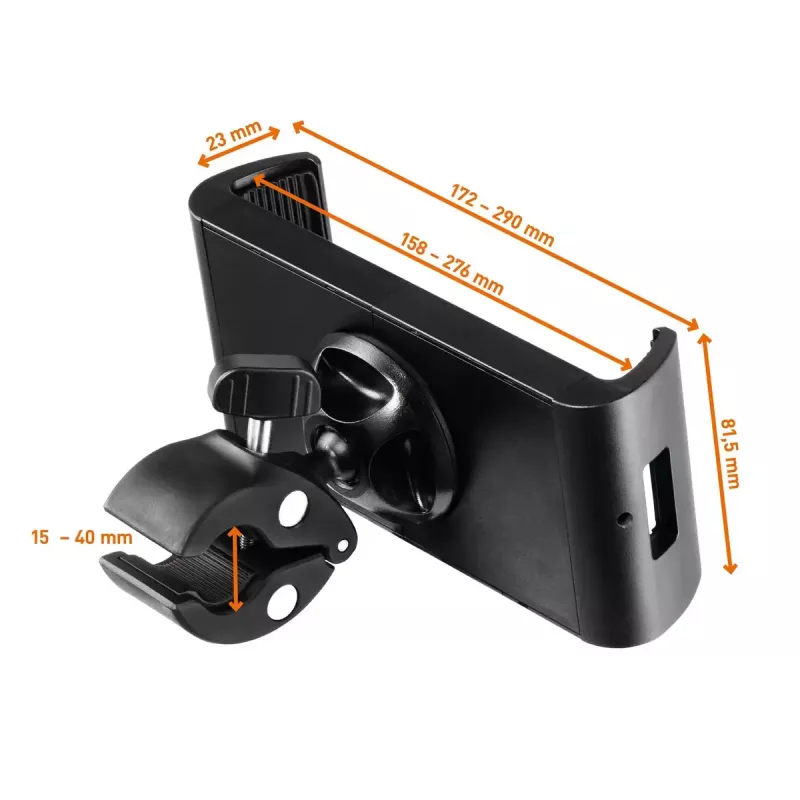 Passiivne hoidik Durable Tought Clamp XL mobiilarvutile mobiiltelefonile nutitelefonile tahvelarvutile UMPC-le must