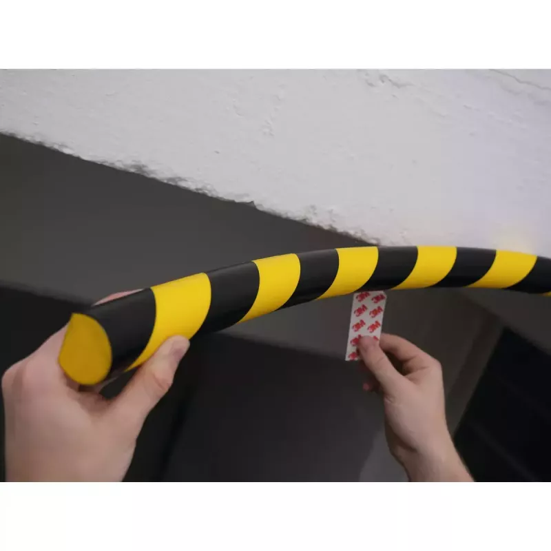 Durable S32R plastist ümar musta ja kollase värviga 1000 mm