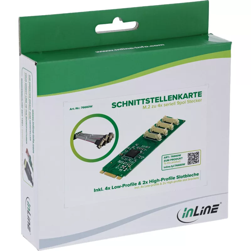 InLine 76660W sisemine jadaliideseadapter M.2 isane ASIX AX99100 4 Gbit/s