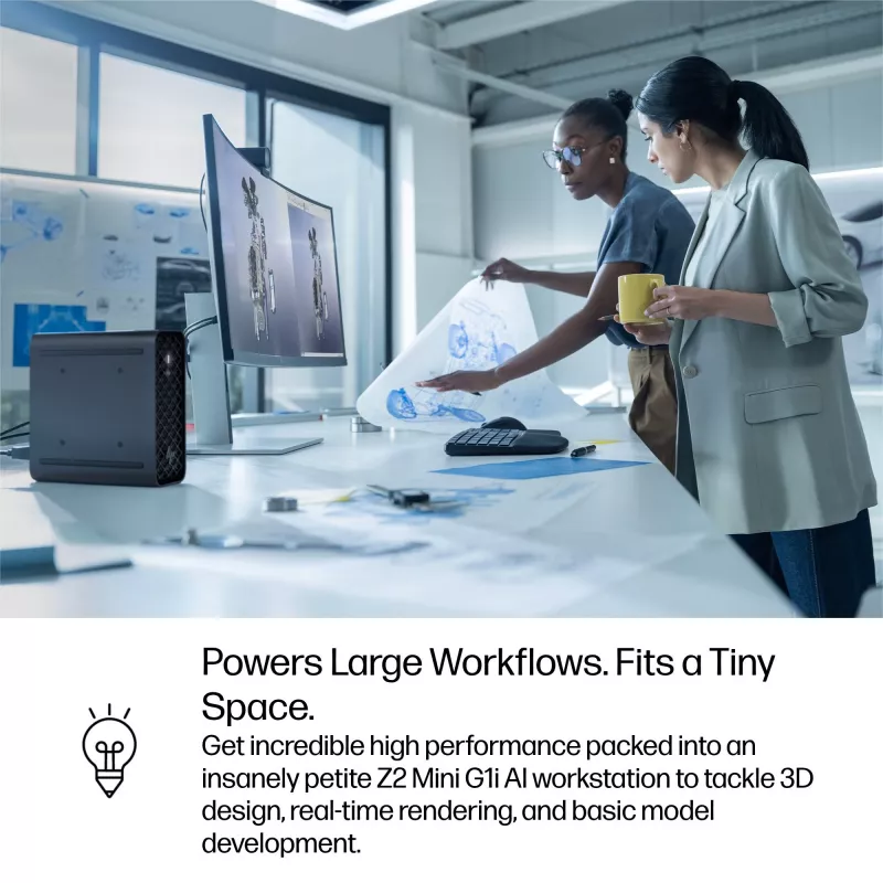 HP Z2 G1i Intel Core Ultra 7 265 32 GB DDR5-SDRAM NVIDIA RTX A1000 Windows 11 Pro Mini PC Tööjaam AI Tööjaam, AI PC