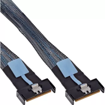 InLine 27661A Serial Attached SCSI (SAS) kaabel 0,5 m 24 Gbit/s must, sinine, hall