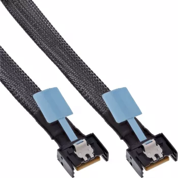 InLine 27662B Serial Attached SCSI (SAS) kaabel 0,75 m 24 Gbit/s Must, Sinine, Hall