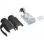 InLine Crimp-pistik Cat.6A RJ45 varjestatud, 3-osaline must 100 tk pakend