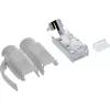 InLine Crimp-pistik Cat.6A RJ45 varjestatud, 3-osaline hall 100-pakk