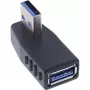 Nurgeline 270° USB 3.2 Gen 1 adapter InLine 35300U — USB Type-A to Type-A, täisnurkühendus