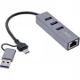InLine 33380S liidesejaotur USB 3.2 Gen 1 (3.1 Gen 1) Type-A + USB-C 5000 Mbit/s Hall