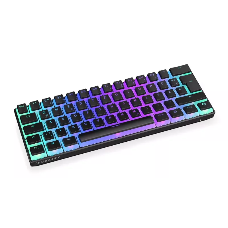 Mänguriklaviatuur ENDORFY Thock Compact RF Wireless USB QWERTZ 61 klahvi RGB LED