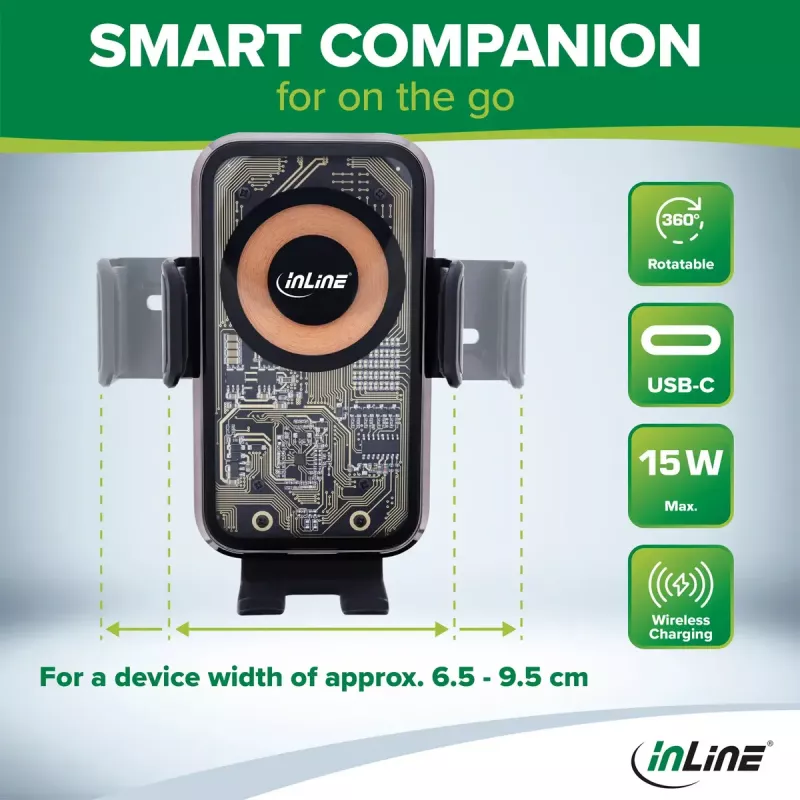InLine 23156Q hoidik Passiivne hoidik Mobiiltelefon/nutitelefon Must, Mitmevärviline