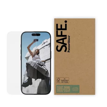 Ekraanikaitse PanzerGlass SAFE by iPhone 17 / iPhone 17 Pro / iPhone 16 Pro jaoks — ülilai sobivus, karastatud klaas, 10 tk pakendis