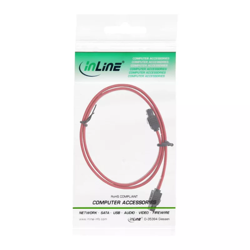 InLine SATA kaabel 150 / 300 / 600 S-ATA linkide jaoks riividega 0,7 m
