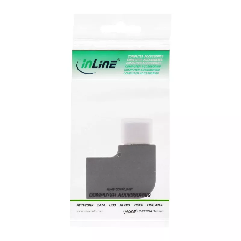 InLine USB 3.2 Gen.2 Adapter, USB-C isane / USB-C emane, nurga all