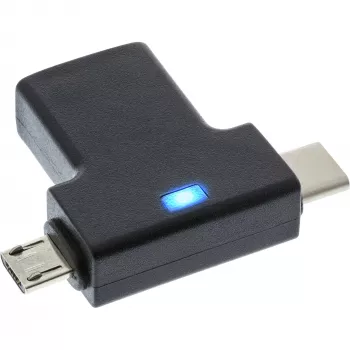InLine USB 3.1/2.0 OTG T-adapter, USB-C isane või Micro-USB kuni A-pesa