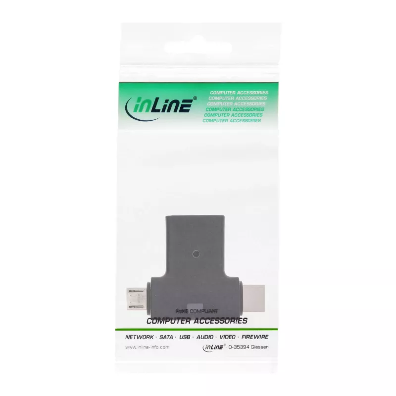InLine USB 3.1/2.0 OTG T-adapter, USB-C isane või Micro-USB kuni A-pesa