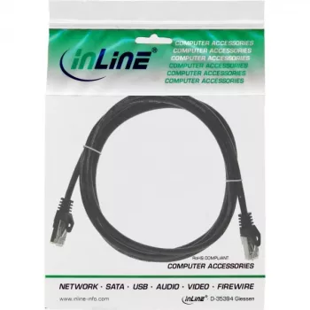 InLine paigakaabel F/UTP Cat.5e must 3 m