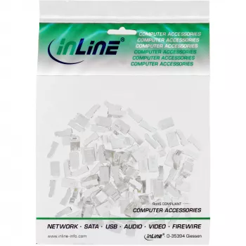 InLine 8P8C RJ45 isased varjestatud pistikud ümarkaablitele, 100 tk pakend