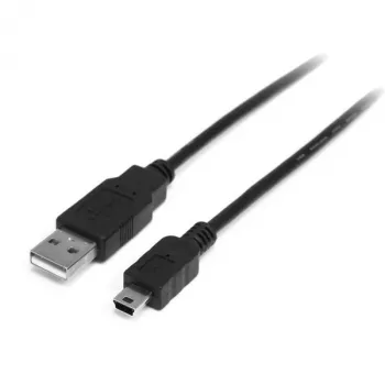 StarTech.com 1m Mini USB 2.0 kaabel - A kuni Mini B - M/M, 1 m, USB A, Mini-USB B, USB 2.0, 0.48 Gbit/s, Must