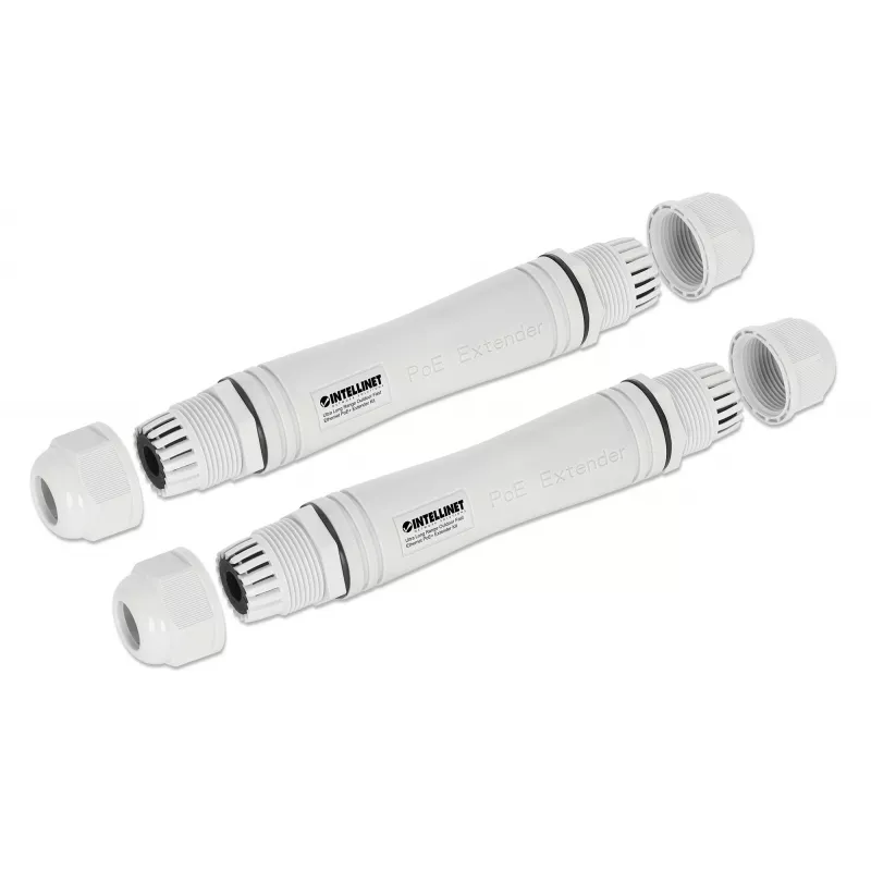 Intellinet Ultra Long Range Outdoor Fast Ethernet PoE+ Extender Kit 1000 m 95 W IP67